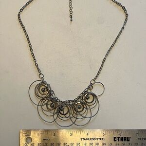 Elegant Silver Necklace with Circular Accents